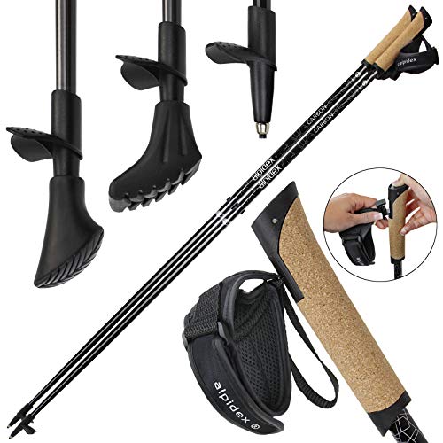 ALPIDEX Superleichter Carbon Nordic Walking Stock Stöcke für Damen und Herren Korkgriff Gummipuffer, Größe:110 cm ALPIDEX Superleichter Carbon Nordic Walking Stock Stöcke für Damen und Herren Korkgriff Gummipuffer, Größe:110 cm