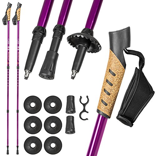 TecTake Nordic Walking Stöcke mit Antischock Dämpfungssystem stufenlos verstellbar - Diverse Farben - (Lila | Nr. 4015... TecTake Nordic Walking Stöcke mit Antischock Dämpfungssystem stufenlos verstellbar - Diverse Farben - (Lila | Nr. 4015...