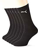 PUMA Unisex Sportsocken Cush Crew 6p Sportsocke, Schwarz, ...