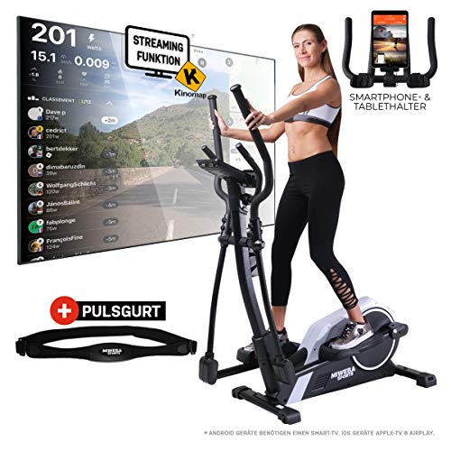 Miweba Sports Profi Crosstrainer MC300 Stepper - Mit App Steuerung - 21 Kg Schwungmasse - Ellipsentrainer - Heimtrainer ...