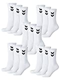 hummel Unisex Sportsocken Basic - 15er Pack I Weiß 41/45